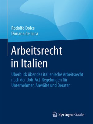 cover image of Arbeitsrecht in Italien